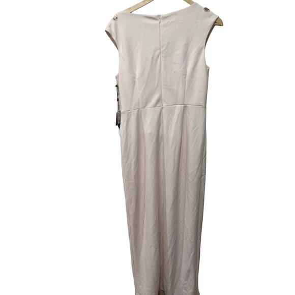 Adrianna Papell Blush Draped Long Dress Size 12 New with‎ Tags - Picture 7 of 8